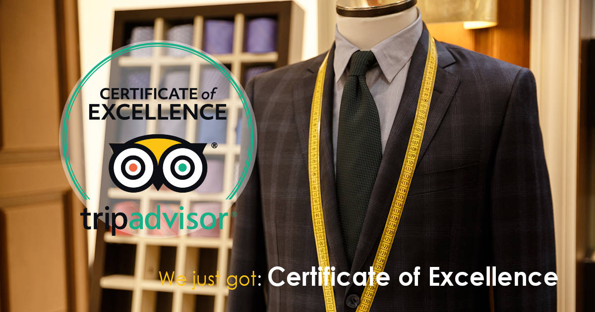 Wir haben gerade das Certificate of Excellence erhalten