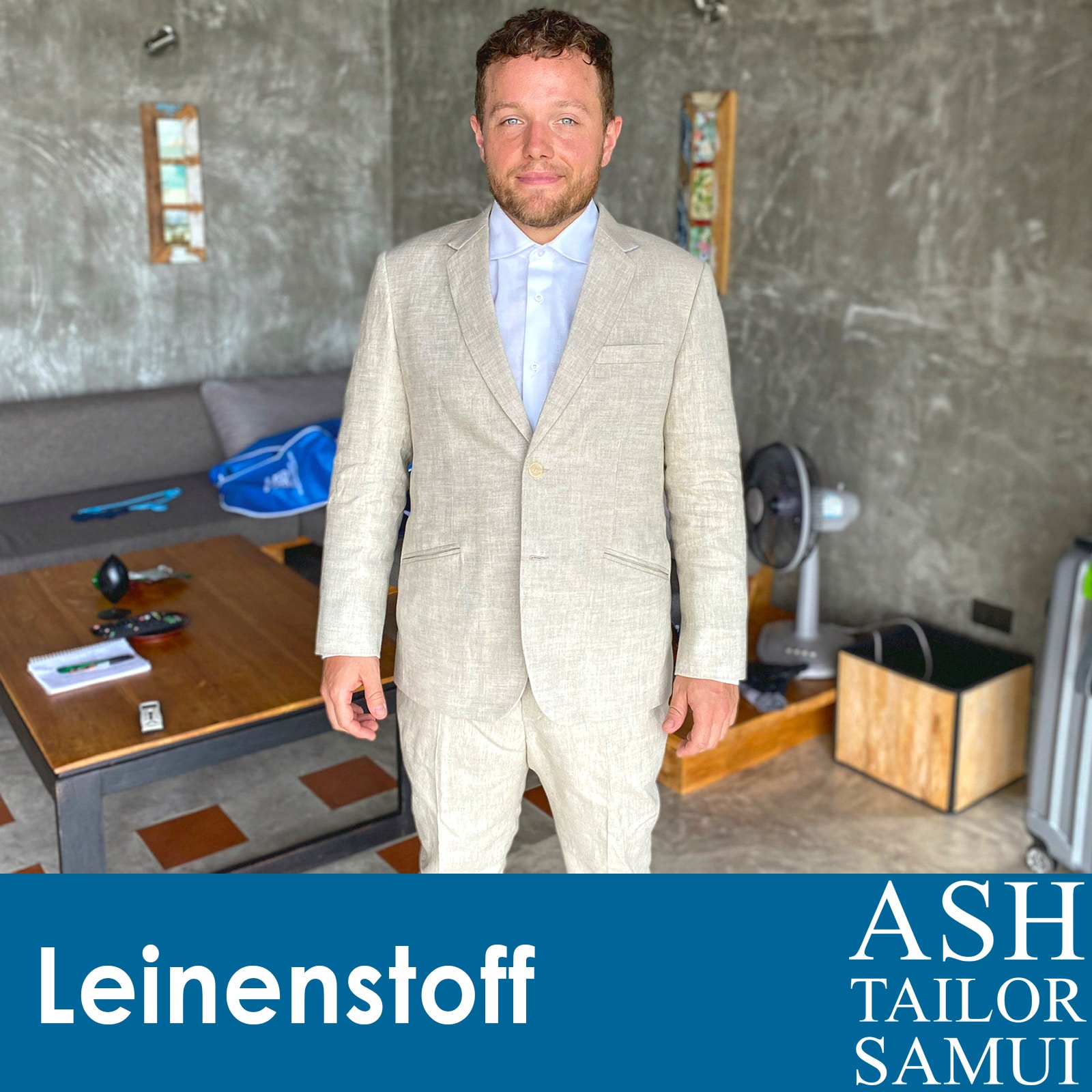Anzug gemacht aus Leinenstoff