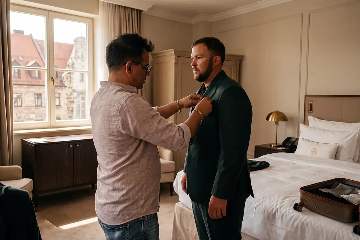 Fitting on location in Europe