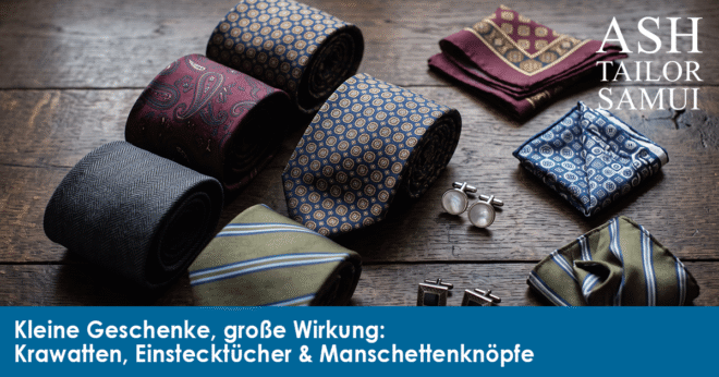 Kleine Geschenke, große Wirkung - Krawatten, Einstecktücher & Manschettenknöpfe